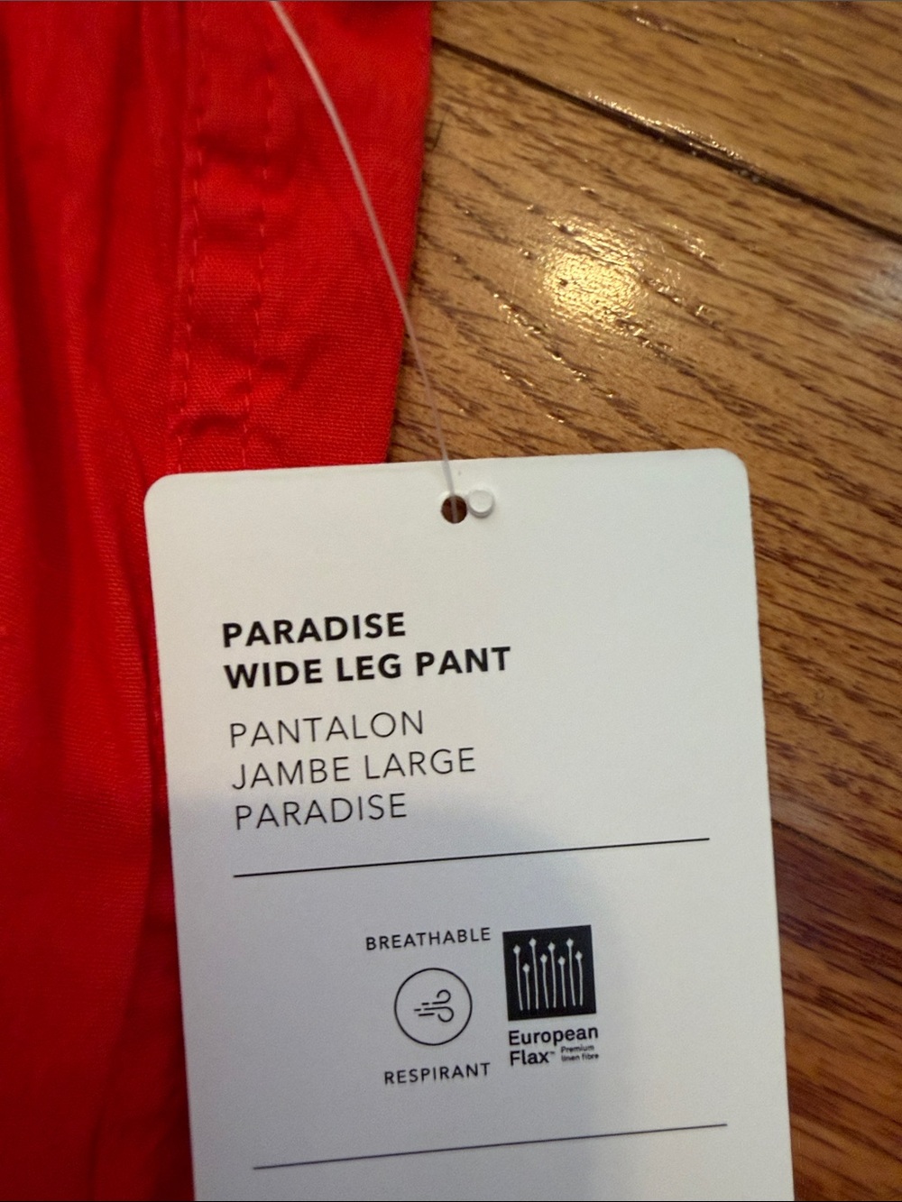 Wide Leg Drawstring Pants in Bright Red - Picture 2 of 8